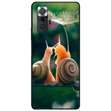 Husa personalizata tip carcasa HQPrint pentru Xiaomi Redmi Note 10, model Snail, multicolor, S1D1M0231