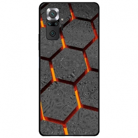 Husa personalizata tip carcasa HQPrint pentru Xiaomi Redmi Note 10, model Lava Hex, multicolor, S1D1M0265