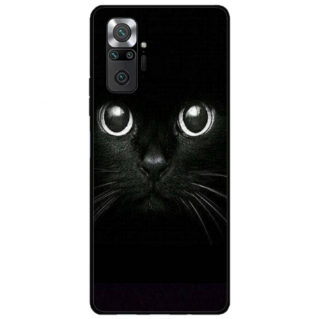 Husa personalizata tip carcasa HQPrint pentru Xiaomi Redmi Note 10 Pro Max, model Black Cat 1, multicolor, S1D1M0015