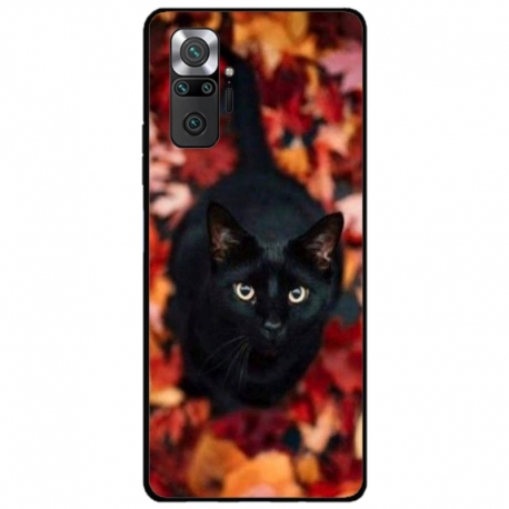 Husa personalizata tip carcasa HQPrint pentru Xiaomi Redmi Note 10 Pro Max, model Black Cat 3, multicolor, S1D1M0017