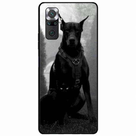 Husa personalizata tip carcasa HQPrint pentru Xiaomi Redmi Note 10 Pro Max, model Doberman, multicolor, S1D1M0018