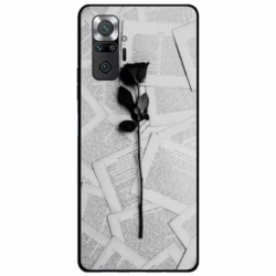 Husa personalizata tip carcasa HQPrint pentru Xiaomi Redmi Note 10 Pro Max, model Black Rose, multicolor, S1D1M0021