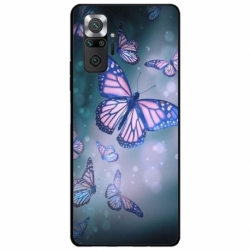 Husa personalizata tip carcasa HQPrint pentru Xiaomi Redmi Note 10 Pro Max, model Butterfly 1, multicolor, S1D1M0028