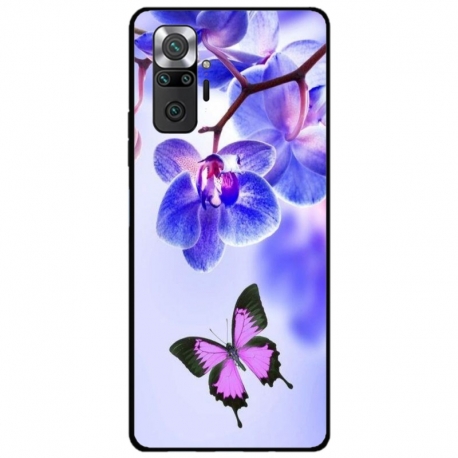 Husa personalizata tip carcasa HQPrint pentru Xiaomi Redmi Note 10 Pro Max, model Butterfly 2, multicolor, S1D1M0029