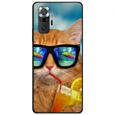 Husa personalizata tip carcasa HQPrint pentru Xiaomi Redmi Note 10 Pro Max, model Cool Cat, multicolor, S1D1M0031