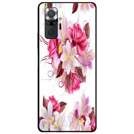 Husa personalizata tip carcasa HQPrint pentru Xiaomi Redmi Note 10 Pro Max, model Flowers 4, multicolor, S1D1M0040