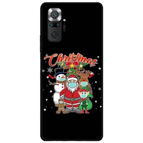 Husa personalizata tip carcasa HQPrint pentru Xiaomi Redmi Note 10 Pro Max, model Covid Christmas, multicolor, S1D1M0054