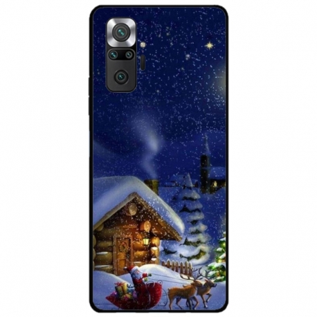 Husa personalizata tip carcasa HQPrint pentru Xiaomi Redmi Note 10 Pro Max, model Christmas Cottage, multicolor, S1D1M0059