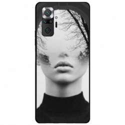 Husa personalizata tip carcasa HQPrint pentru Xiaomi Redmi Note 10 Pro Max, model Abstract Lady, multicolor, S1D1M0066