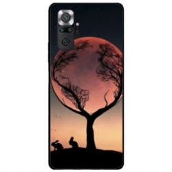 Husa personalizata tip carcasa HQPrint pentru Xiaomi Redmi Note 10 Pro Max, model Moon Tree, multicolor, S1D1M0068