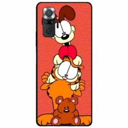 Husa personalizata tip carcasa HQPrint pentru Xiaomi Redmi Note 10 Pro Max, model Garfield, multicolor, S1D1M0085