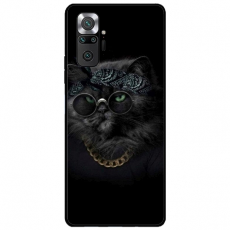 Husa personalizata tip carcasa HQPrint pentru Xiaomi Redmi Note 10 Pro Max, model Black Cat 4, multicolor, S1D1M0097
