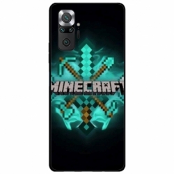 Husa personalizata tip carcasa HQPrint pentru Xiaomi Redmi Note 10 Pro Max, model Minecraft 2, multicolor, S1D1M0126