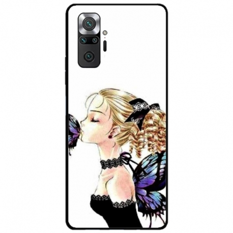 Husa personalizata tip carcasa HQPrint pentru Xiaomi Redmi Note 10, model Butterfly Fairy, multicolor, S1D1M0294