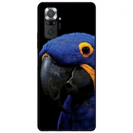 Husa personalizata tip carcasa HQPrint pentru Xiaomi Redmi Note 10 Pro Max, model Blue Parrot, multicolor, S1D1M0145