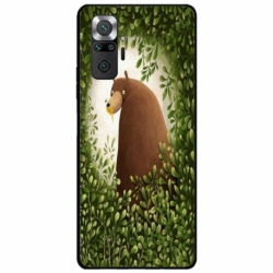 Husa personalizata tip carcasa HQPrint pentru Xiaomi Redmi Note 10, model Bear, multicolor, S1D1M0312