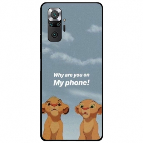 Husa personalizata tip carcasa HQPrint pentru Xiaomi Redmi Note 10 Pro Max, model Why are you on my phone, multicolor, S1D1M0220