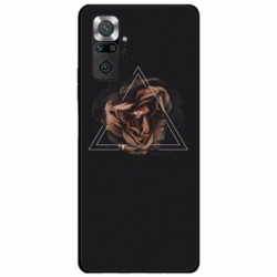 Husa personalizata tip carcasa HQPrint pentru Xiaomi Redmi Note 10, model Triangle Rose, multicolor, S1D1M0316