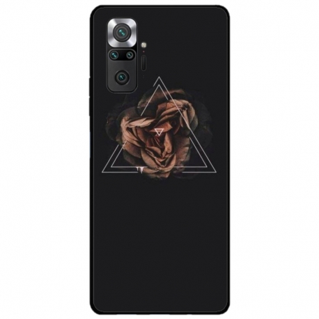 Husa personalizata tip carcasa HQPrint pentru Xiaomi Redmi Note 10 Pro, model Triangle Rose, multicolor, S1D1M0316