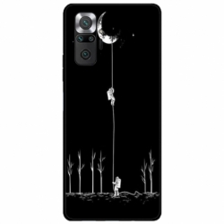 Husa personalizata tip carcasa HQPrint pentru Xiaomi Redmi Note 10 Pro Max, model Climbing to the Moon, multicolor, S1D1M0233