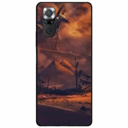 Husa personalizata tip carcasa HQPrint pentru Xiaomi Redmi Note 10 Pro Max, model Anubis, multicolor, S1D1M0281