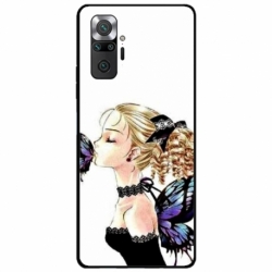 Husa personalizata tip carcasa HQPrint pentru Xiaomi Redmi Note 10 Pro Max, model Butterfly Fairy, multicolor, S1D1M0294