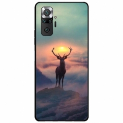 Husa personalizata tip carcasa HQPrint pentru Xiaomi Redmi Note 10 Pro Max, model Antlers, multicolor, S1D1M0303