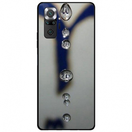 Husa personalizata tip carcasa HQPrint pentru Xiaomi Redmi Note 10, model Droplets, multicolor, S1D1M0353