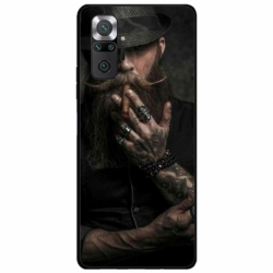 Husa personalizata tip carcasa HQPrint pentru Xiaomi Redmi Note 10 Pro Max, model Beard Man, multicolor, S1D1M0355