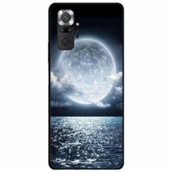 Husa personalizata tip carcasa HQPrint pentru Xiaomi Redmi Note 11 Pro Plus 5G, model Moon Sky, multicolor, S1D1M0228