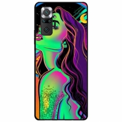 Husa personalizata tip carcasa HQPrint pentru Xiaomi Redmi Note 11 Pro Plus 5G, model Colorful Girl, multicolor, S1D1M0249