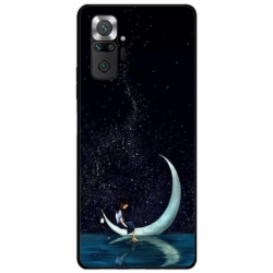 Husa personalizata tip carcasa HQPrint pentru Xiaomi Redmi Note 11 Pro Plus 5G, model Moon Fishing, multicolor, S1D1M0270