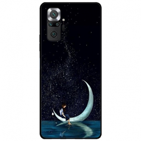 Husa personalizata tip carcasa HQPrint pentru Xiaomi Redmi Note 11 Pro Plus 5G, model Moon Fishing, multicolor, S1D1M0270