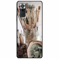 Husa personalizata tip carcasa HQPrint pentru Xiaomi Redmi Note 11 Pro Plus 5G, model Brush, multicolor, S1D1M0282