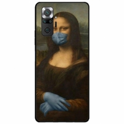Husa personalizata tip carcasa HQPrint pentru Xiaomi Redmi Note 11 Pro Plus 5G, model Covid Mona Lisa, multicolor, S1D1M0327