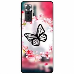 Husa personalizata tip carcasa HQPrint pentru Xiaomi Redmi Note 11 Pro Plus 5G, model Butterfly 8, multicolor, S1D1M0380