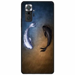 Husa personalizata tip carcasa HQPrint pentru Xiaomi Redmi Note 11 Pro Plus 5G, model Ying and Yang Fish, multicolor, S1D1M0390