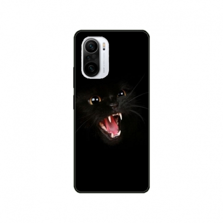 Husa personalizata tip carcasa HQPrint pentru Xiaomi Redmi 11T, model Black Cat 2, multicolor, S1D1M0016
