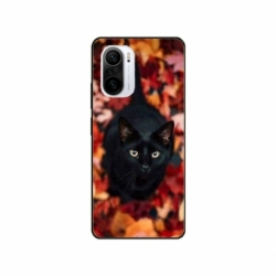 Husa personalizata tip carcasa HQPrint pentru Xiaomi Redmi 11T, model Black Cat 3, multicolor, S1D1M0017