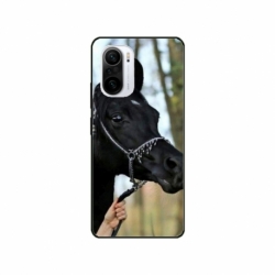 Husa personalizata tip carcasa HQPrint pentru Xiaomi Redmi 11T, model Black Horse, multicolor, S1D1M0019