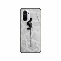 Husa personalizata tip carcasa HQPrint pentru Xiaomi Redmi 11T, model Black Rose, multicolor, S1D1M0021