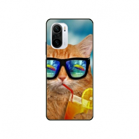 Husa personalizata tip carcasa HQPrint pentru Xiaomi Redmi 11T, model Cool Cat, multicolor, S1D1M0031