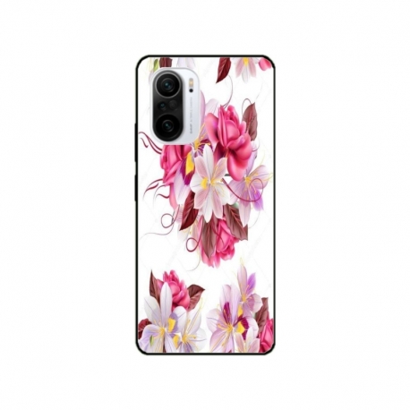 Husa personalizata tip carcasa HQPrint pentru Xiaomi Redmi 11T, model Flowers 4, multicolor, S1D1M0040