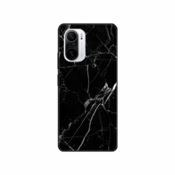 Husa personalizata tip carcasa HQPrint pentru Xiaomi Redmi 11T, model Black Marble, multicolor, S1D1M0229