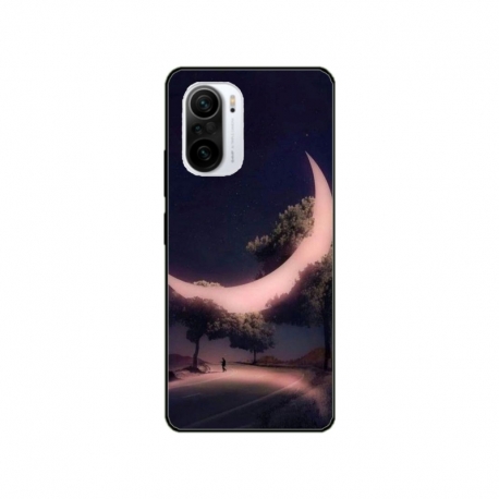 Husa personalizata tip carcasa HQPrint pentru Xiaomi Redmi 12C, model Moon in the Trees, multicolor, S1D1M0331
