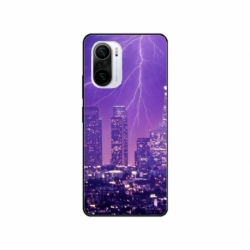 Husa personalizata tip carcasa HQPrint pentru Xiaomi Mi 11X, model Purple Lightning, multicolor, S1D1M0354