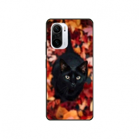 Husa personalizata tip carcasa HQPrint pentru Xiaomi Poco F3, model Black Cat 3, multicolor, S1D1M0017