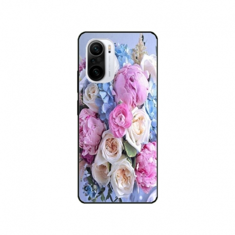 Husa personalizata tip carcasa HQPrint pentru Xiaomi Poco F3, model Flowers 1, multicolor, S1D1M0026