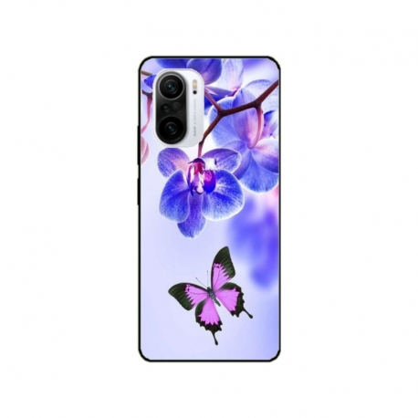 Husa personalizata tip carcasa HQPrint pentru Xiaomi Poco F3, model Butterfly 2, multicolor, S1D1M0029