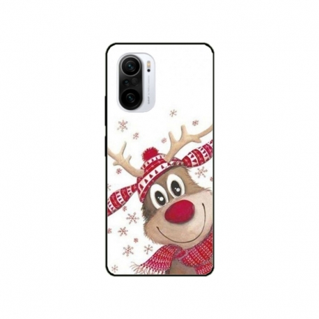 Husa personalizata tip carcasa HQPrint pentru Xiaomi Poco F3, model Reindeer 3, multicolor, S1D1M0053